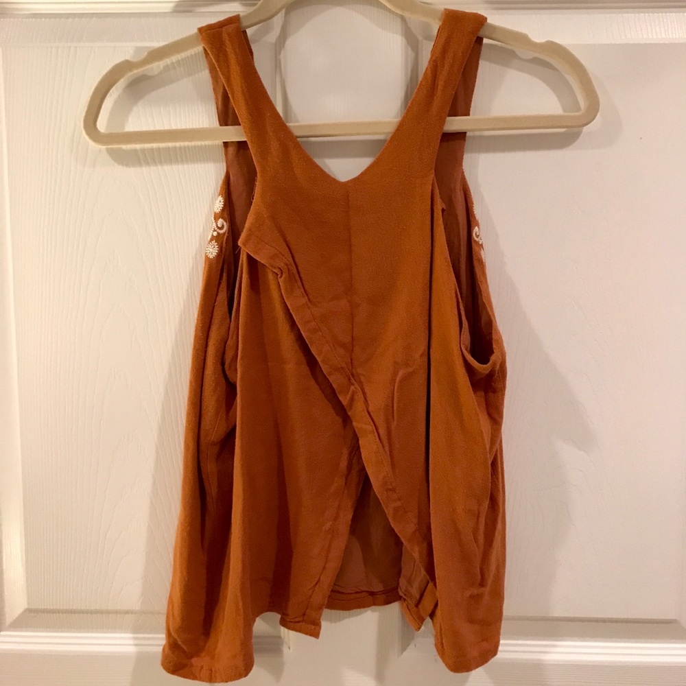Embroidered Suede Tank - Picture 2 of 3